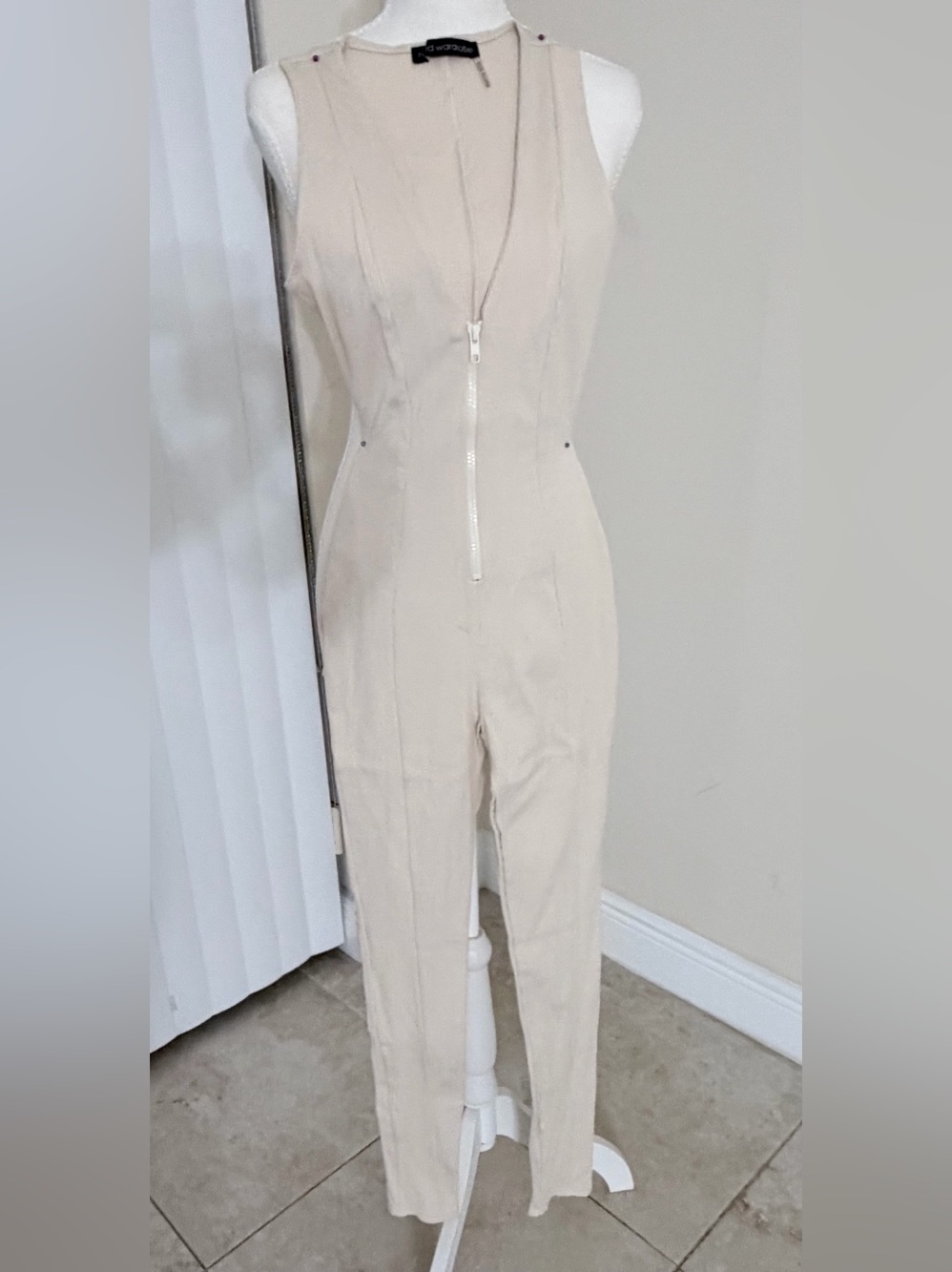Naked Wardrobe "Snatched Up" V-Neck Jumpsuit